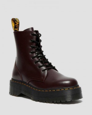 Dr Martens Jadon Smooth Lær Platform Boots Platform Støvler Herre Burgunder | YZXCI3084