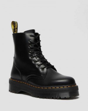 Dr Martens Jadon Smooth Lær Platform Boots Støvletter Herre Svarte | PNKBL5860