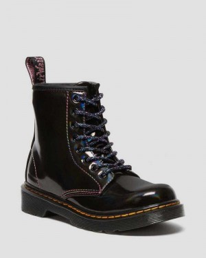 Dr Martens Junior 1460 Sparkle Rays Blonder Up Boots Støvler Barn Svarte | LUAPF8102