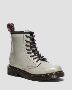 Dr Martens Junior 1460 Sparkle Rays Blonder Up Boots Støvler Barn Sølv | KDNJM0538