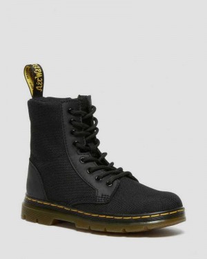 Dr Martens Junior Combs Extra Tough Poly Vanlige Boots Støvler Barn Svarte | CYIWJ7201