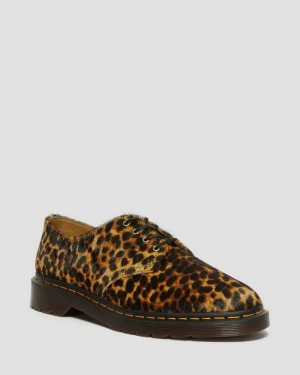 Dr Martens Smiths Hair On Leopard Print Kjoler Shoes Loafers Dame Multicolor Leopard | WKMLN5430