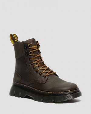 Dr Martens Tarik Crazy Horse Lær Utility Boots Fritidsstøvler Herre Mørke Brune | VTMBY6052