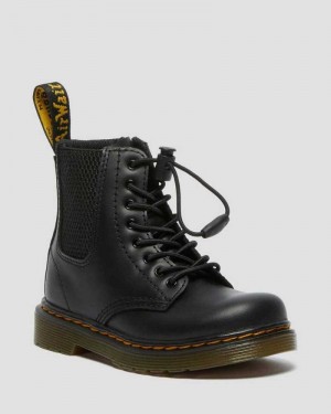 Dr Martens Toddler 1460 Harper Lær Boots Støvler Barn Svarte | PQUFA0479