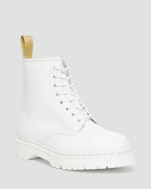 Dr Martens Veganske 1460 Bex Kemble Mono Platform Boots Støvletter Herre Hvite | FRWML0975