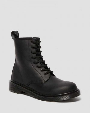 Dr Martens Youth 1460 Faux Fur Forede Boots Støvler Barn Svarte | POLIW9836