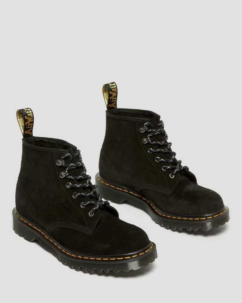 Dr Martens 101 Ben Semsket Skinn Ankle Boots Støvletter Dame Svarte | CSIEP8617