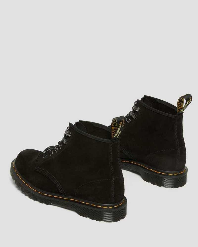 Dr Martens 101 Ben Semsket Skinn Ankle Boots Støvletter Dame Svarte | CSIEP8617