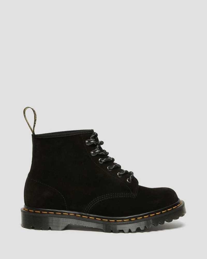 Dr Martens 101 Ben Semsket Skinn Ankle Boots Støvletter Dame Svarte | CSIEP8617