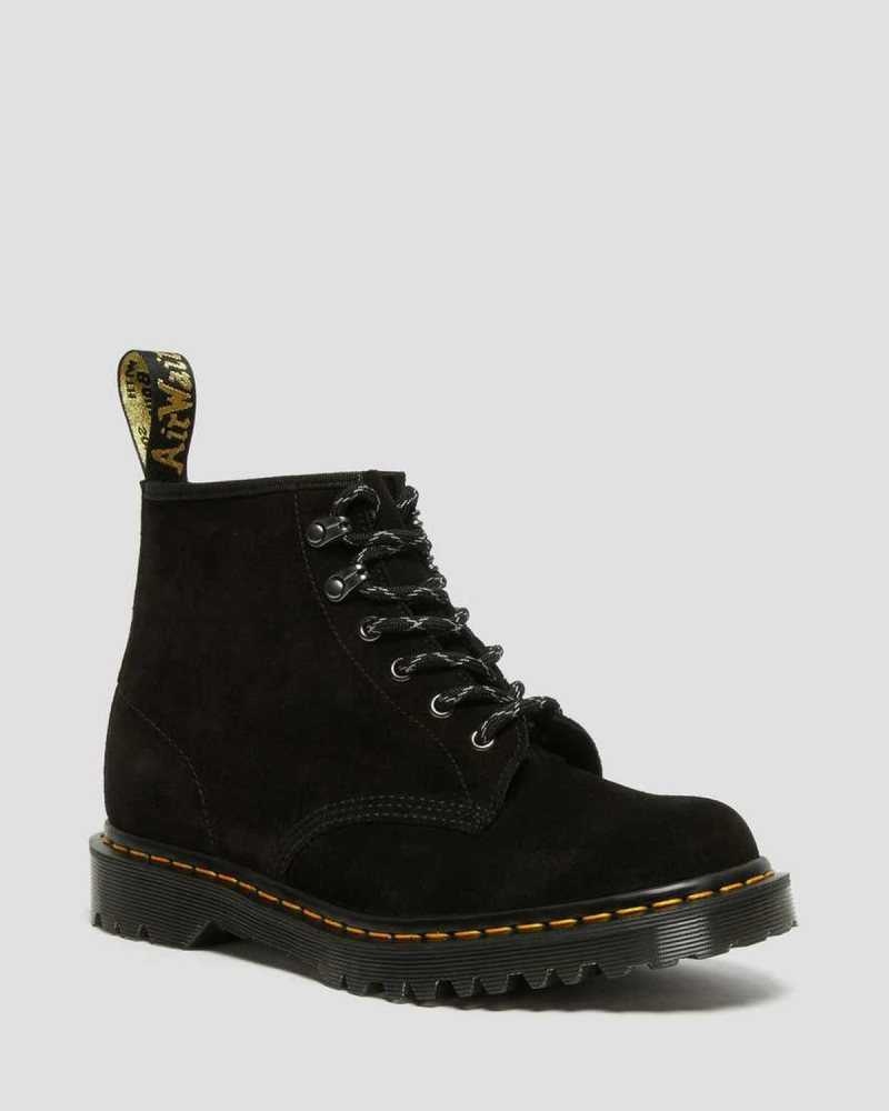 Dr Martens 101 Ben Semsket Skinn Ankle Boots Støvletter Dame Svarte | CSIEP8617