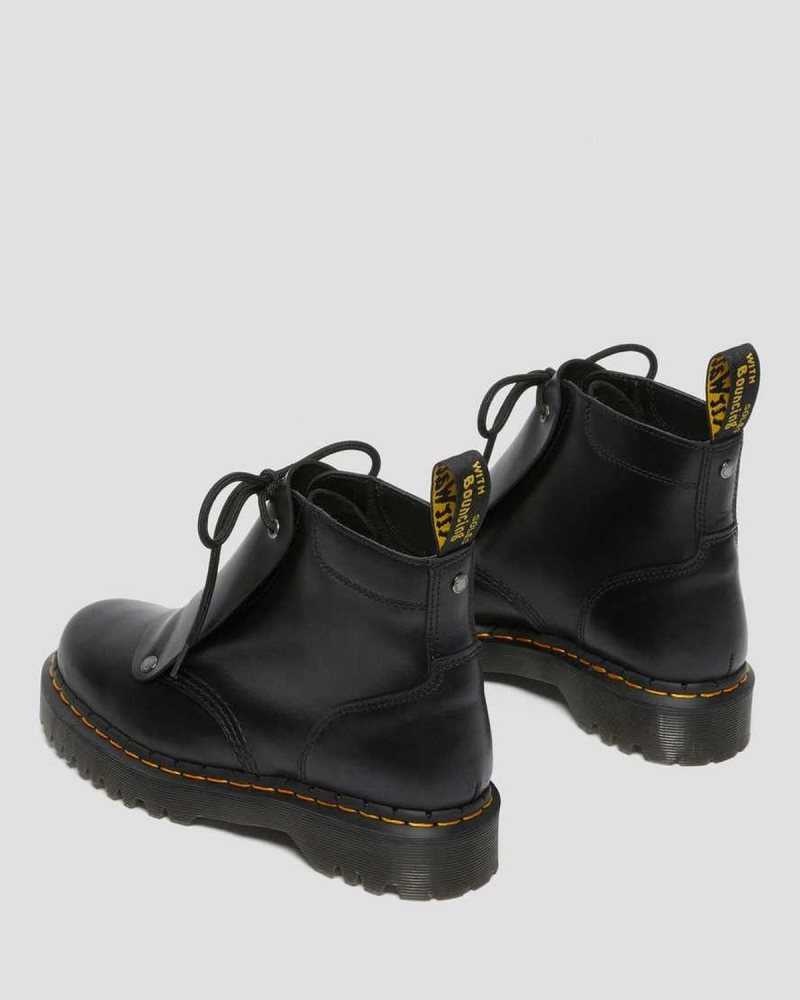 Dr Martens 101 Bex Blonder Cover Lær Ankle Boots Platform Støvler Herre Svarte | FXTKP2957