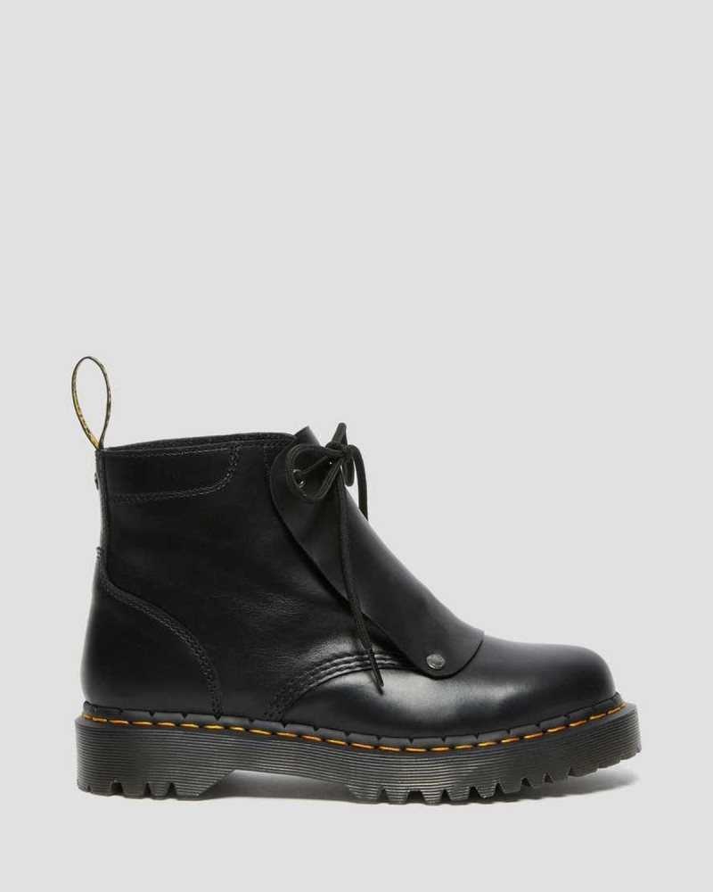 Dr Martens 101 Bex Blonder Cover Lær Ankle Boots Platform Støvler Herre Svarte | FXTKP2957