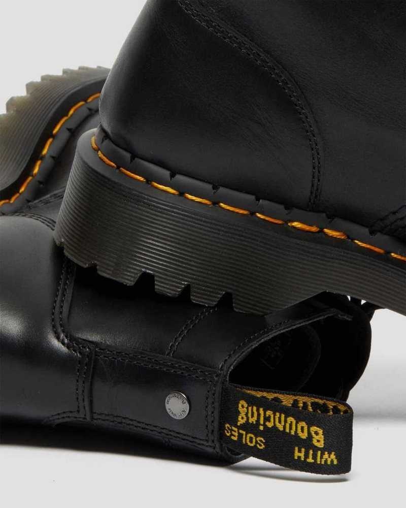 Dr Martens 101 Bex Blonder Cover Lær Ankle Boots Platform Støvler Herre Svarte | FXTKP2957