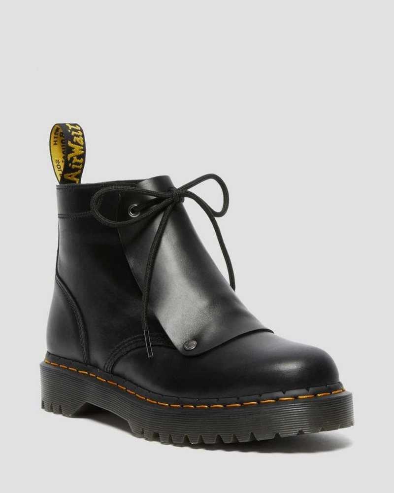 Dr Martens 101 Bex Blonder Cover Lær Ankle Boots Platform Støvler Herre Svarte | FXTKP2957