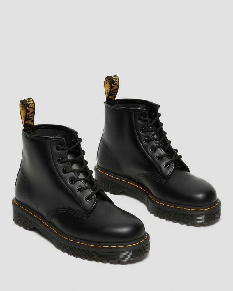 Dr Martens 101 Bex Smooth Lær Ankle Boots Platform Støvler Herre Svarte | EBWZK0578