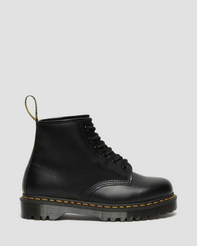 Dr Martens 101 Bex Smooth Lær Ankle Boots Platform Støvler Herre Svarte | EBWZK0578