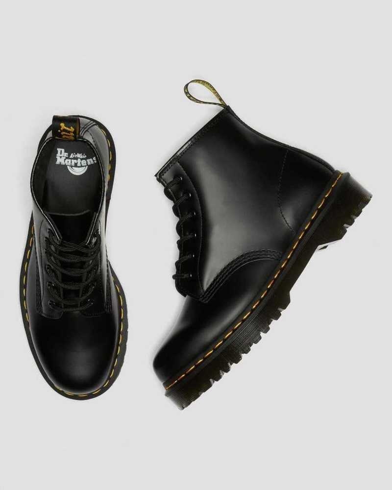 Dr Martens 101 Bex Smooth Lær Ankle Boots Platform Støvler Herre Svarte | EBWZK0578