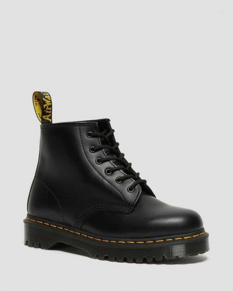 Dr Martens 101 Bex Smooth Lær Ankle Boots Platform Støvler Herre Svarte | EBWZK0578