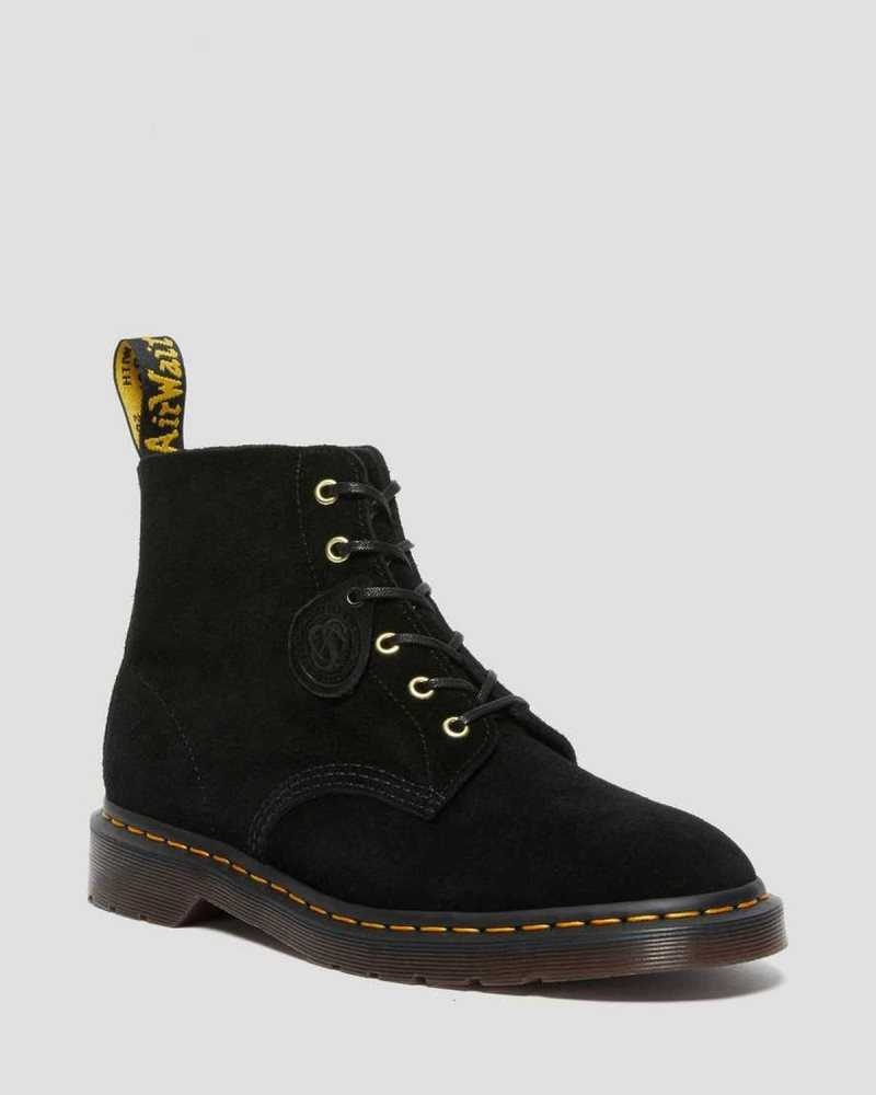 Dr Martens 101 Semsket Skinn Ankle Boots Støvler Herre Svarte | GELVI1569