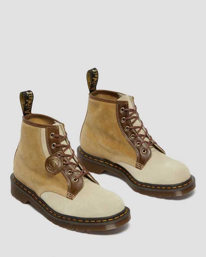 Dr Martens 101 Semsket Skinn Ankle Boots Made In England Dame Brune | EVJWM1237