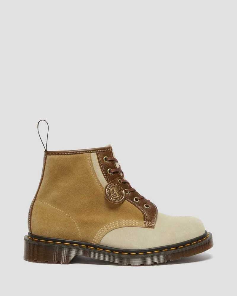 Dr Martens 101 Semsket Skinn Ankle Boots Made In England Dame Brune | EVJWM1237