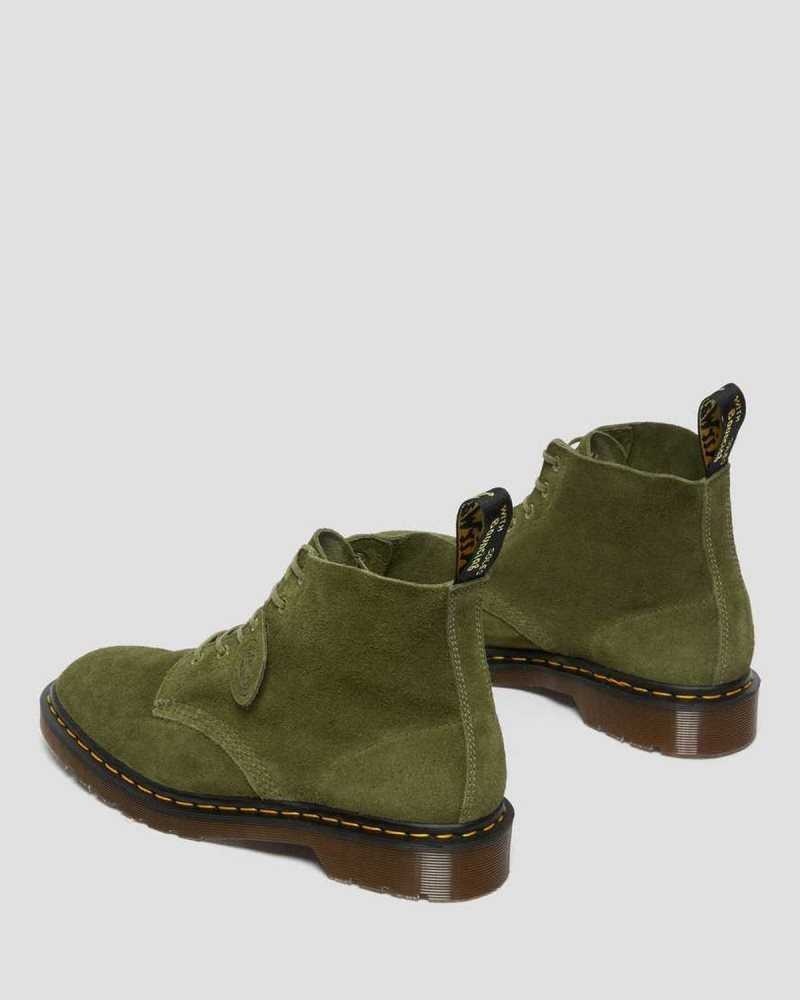 Dr Martens 101 Semsket Skinn Ankle Boots Made In England Herre Grønn | XEORU0129