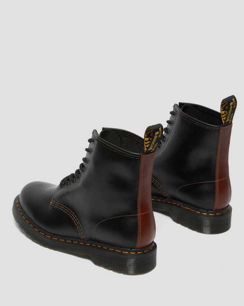 Dr Martens 1460 Abruzzo Lær Blonder Up Boots Støvler Herre Svarte Brune | UAIWF0324