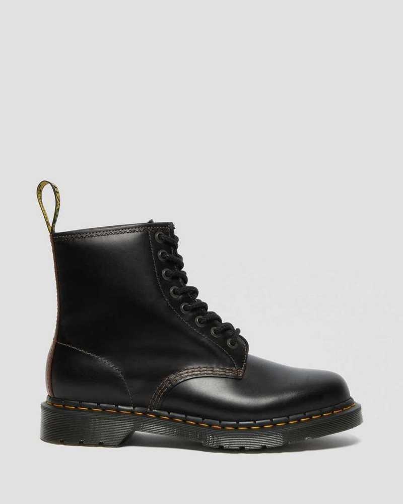 Dr Martens 1460 Abruzzo Lær Blonder Up Boots Støvler Herre Svarte Brune | UAIWF0324