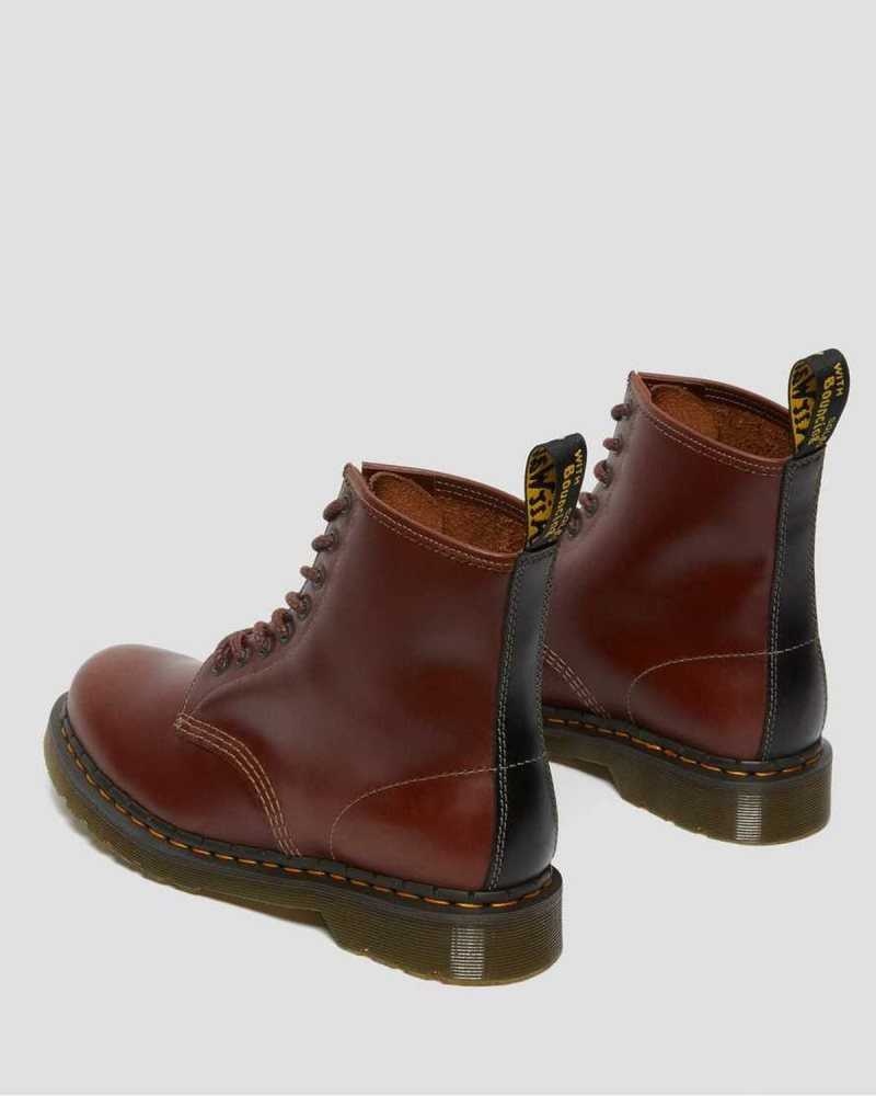 Dr Martens 1460 Abruzzo Lær Blonder Up Boots Støvletter Herre Brune Svarte | RESPU5698