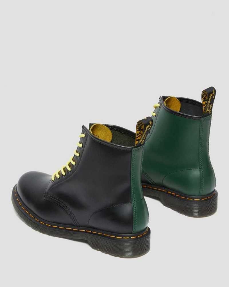 Dr Martens 1460 Contrast Smooth Lær Blonder Up Boots Støvler Herre Svarte | DEQYB1659