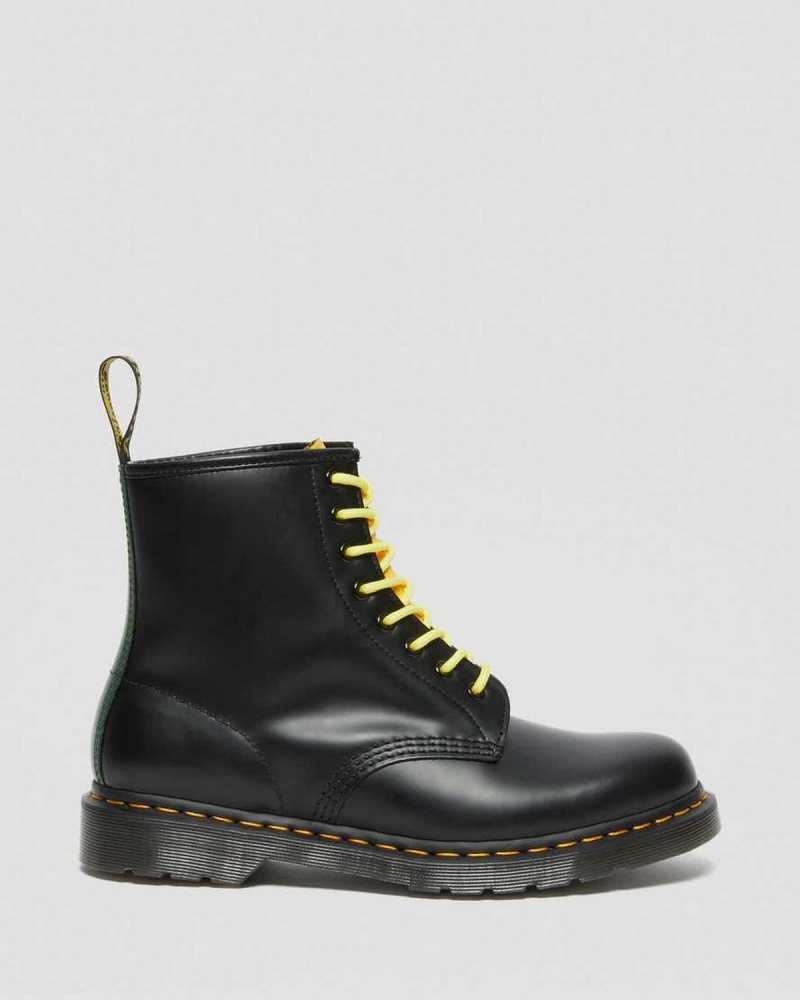 Dr Martens 1460 Contrast Smooth Lær Blonder Up Boots Støvler Herre Svarte | DEQYB1659