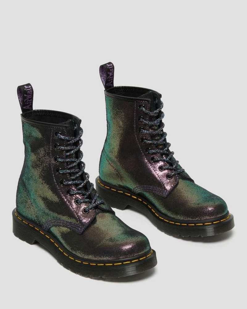 Dr Martens 1460 Disco Iridescent Semsket Skinn Blonder Up Boots Støvler Dame Lilla | EVWUH3102