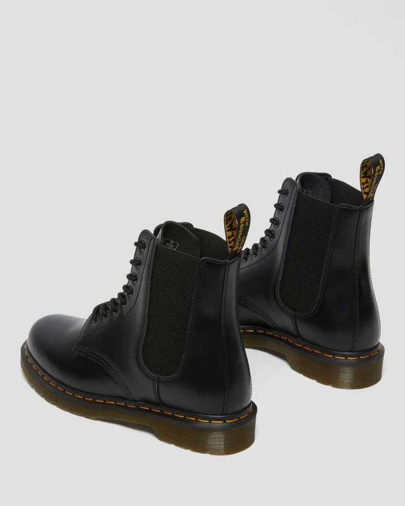 Dr Martens 1460 Harper Smooth Lær Blonder Up Boots Støvletter Herre Svarte | HCBIU2495