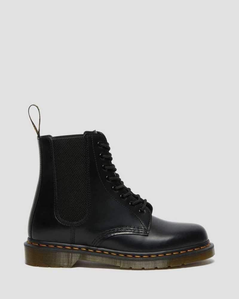 Dr Martens 1460 Harper Smooth Lær Blonder Up Boots Støvletter Herre Svarte | HCBIU2495