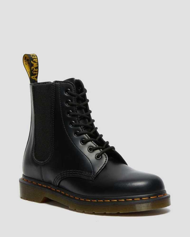 Dr Martens 1460 Harper Smooth Lær Blonder Up Boots Støvletter Herre Svarte | HCBIU2495