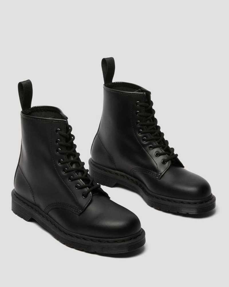 Dr Martens 1460 Mono Smooth Lær Blonder Up Boots Støvletter Herre Svarte | BQGWT2815