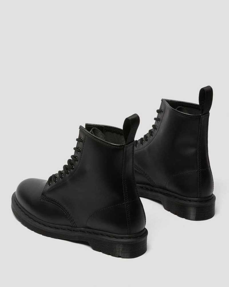 Dr Martens 1460 Mono Smooth Lær Blonder Up Boots Støvletter Herre Svarte | BQGWT2815