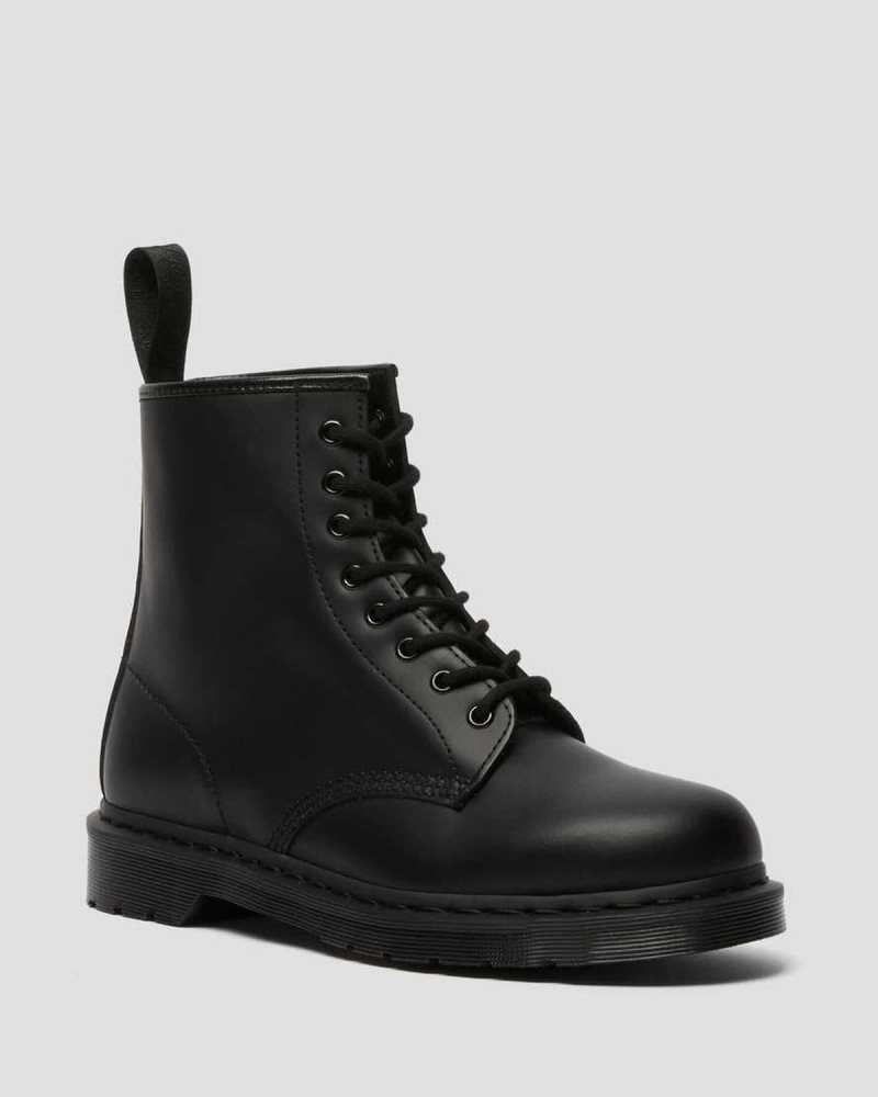 Dr Martens 1460 Mono Smooth Lær Blonder Up Boots Støvler Herre Svarte | UNTGR6579