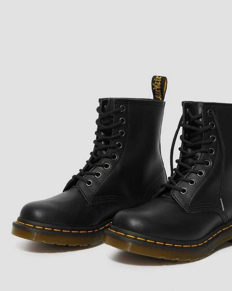 Dr Martens 1460 Nappa Lær Blonder Up Boots Støvletter Dame Svarte | UICZP2935