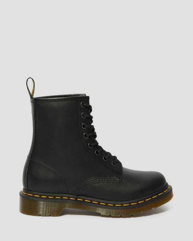 Dr Martens 1460 Nappa Lær Blonder Up Boots Støvletter Dame Svarte | UICZP2935