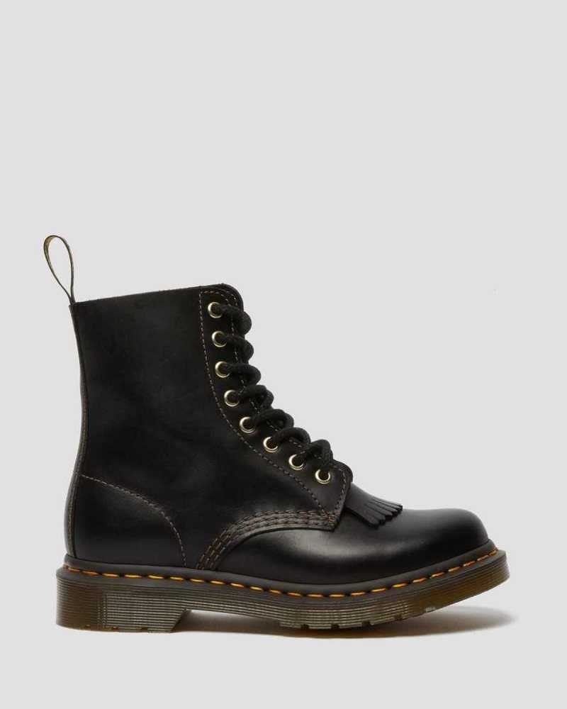 Dr Martens 1460 Pascal Abruzzo Lær Boots Støvler Dame Svarte | WOPAZ3178