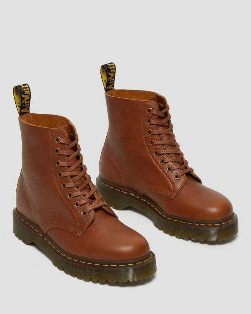 Dr Martens 1460 Pascal Bex Lær Blonder Up Boots Originals Sko Dame Brune | DXIPG2950