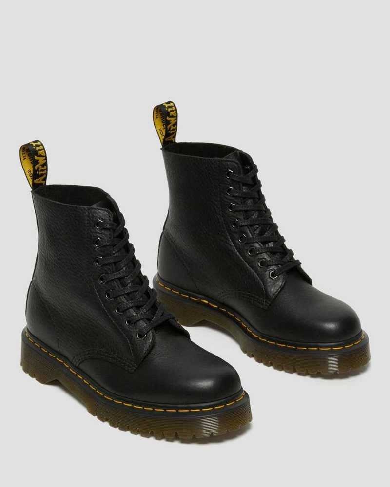 Dr Martens 1460 Pascal Bex Lær Blonder Up Boots Platform Støvler Dame Svarte | XHARQ5021