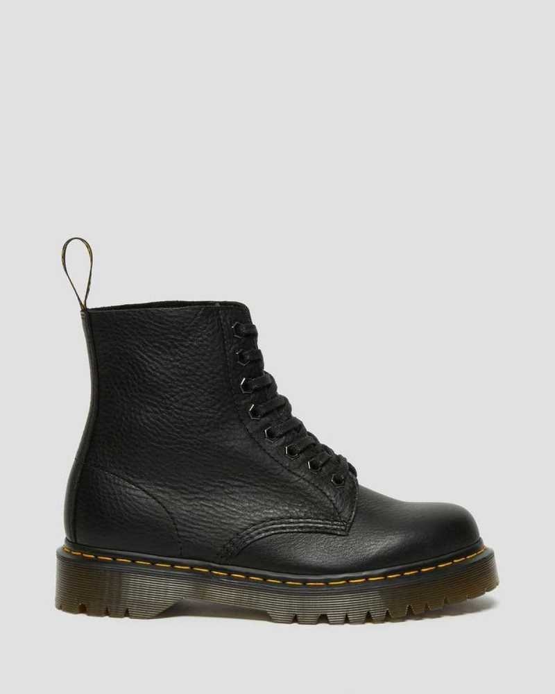 Dr Martens 1460 Pascal Bex Lær Blonder Up Boots Platform Støvler Dame Svarte | XHARQ5021