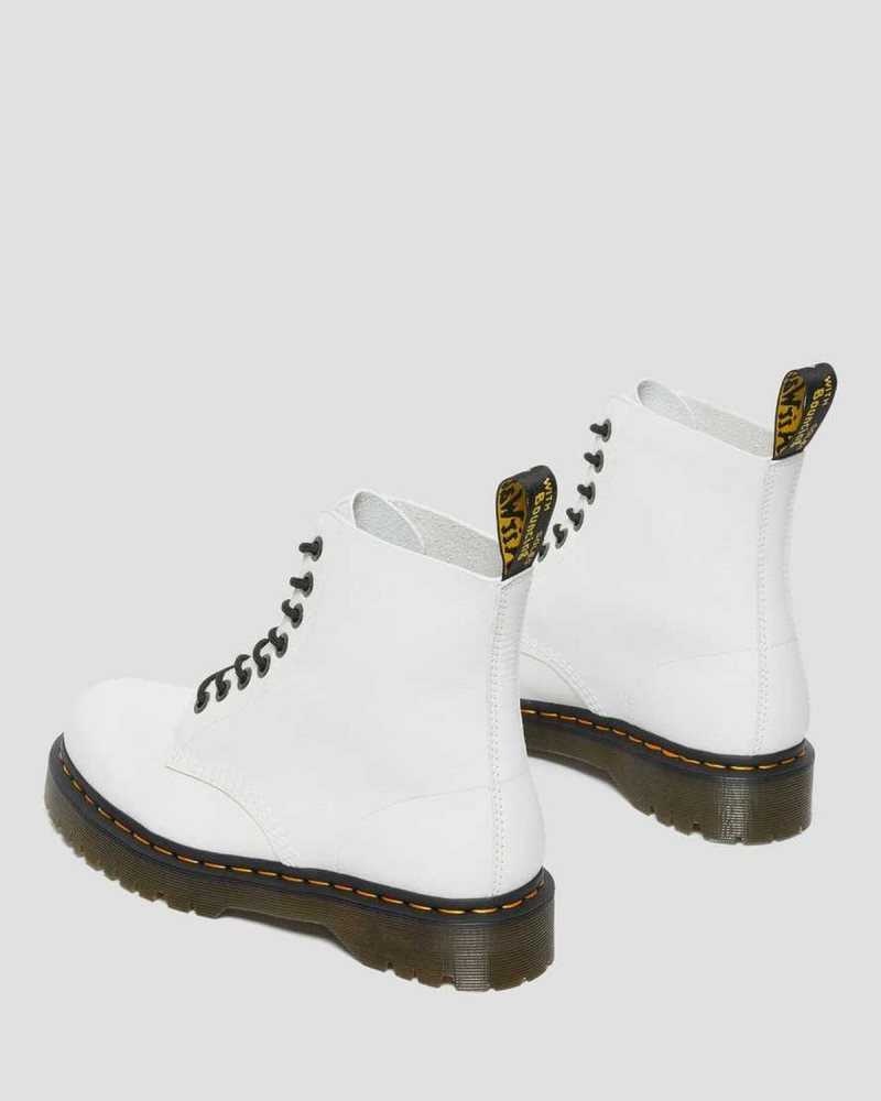 Dr Martens 1460 Pascal Bex Pisa Lær Blonder Up Boots Platform Støvler Dame Hvite | BRXEF1062