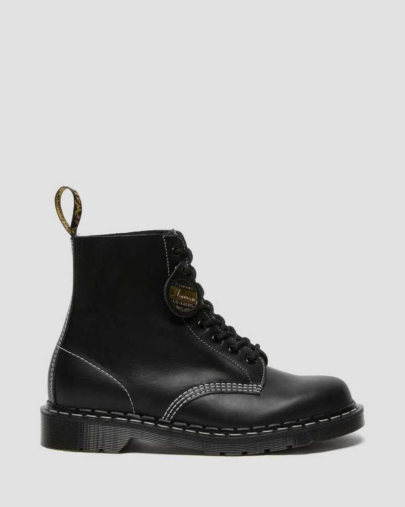 Dr Martens 1460 Pascal Cavalier Lær Blonder Up Boots Made In England Herre Svarte | OFVNE7192