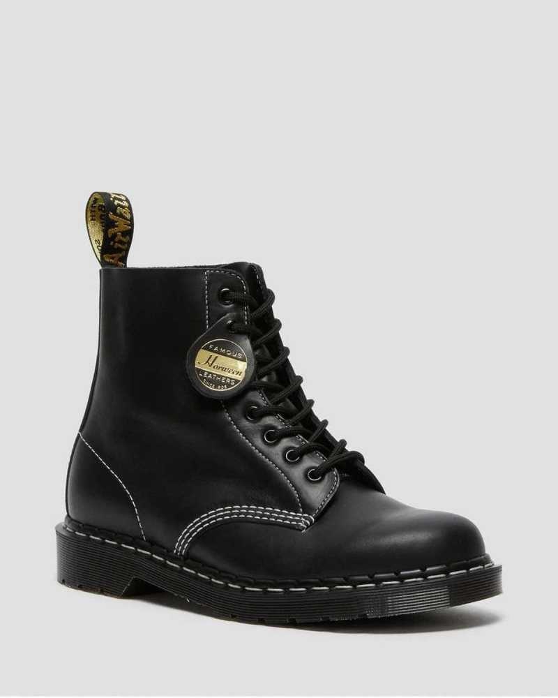 Dr Martens 1460 Pascal Cavalier Lær Blonder Up Boots Støvletter Herre Svarte | NMJKY4906