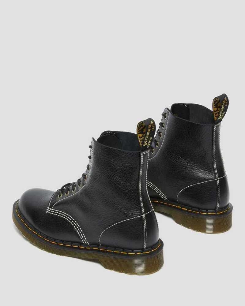 Dr Martens 1460 Pascal Classic Lær Blonder Up Boots Made In England Herre Svarte | GEJZK7625