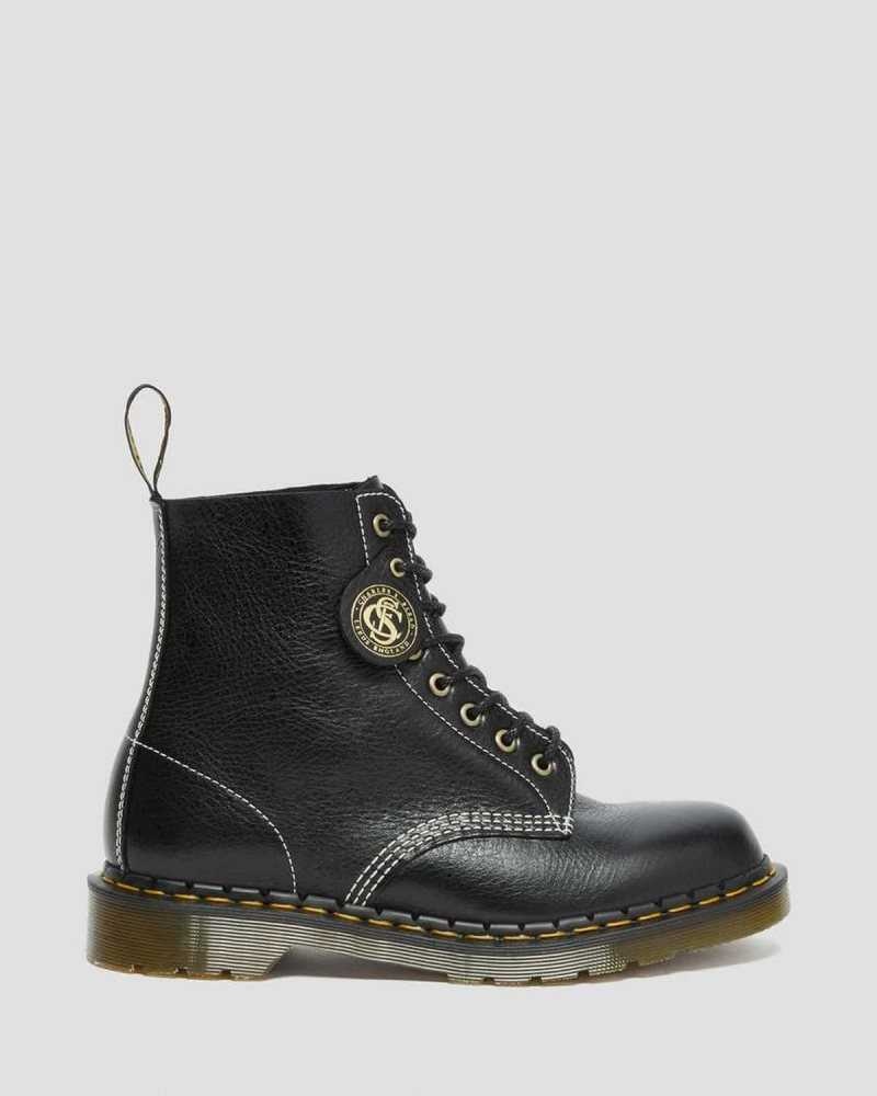 Dr Martens 1460 Pascal Classic Lær Blonder Up Boots Made In England Herre Svarte | GEJZK7625