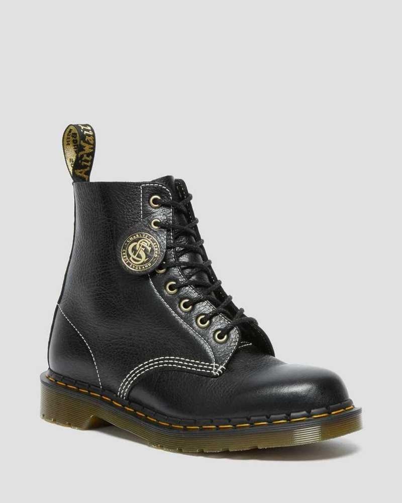 Dr Martens 1460 Pascal Classic Lær Blonder Up Boots Made In England Herre Svarte | GEJZK7625